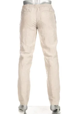 ALBERTO Hose House, Reines Leinen, sand^ Smart Cotton|Hosen