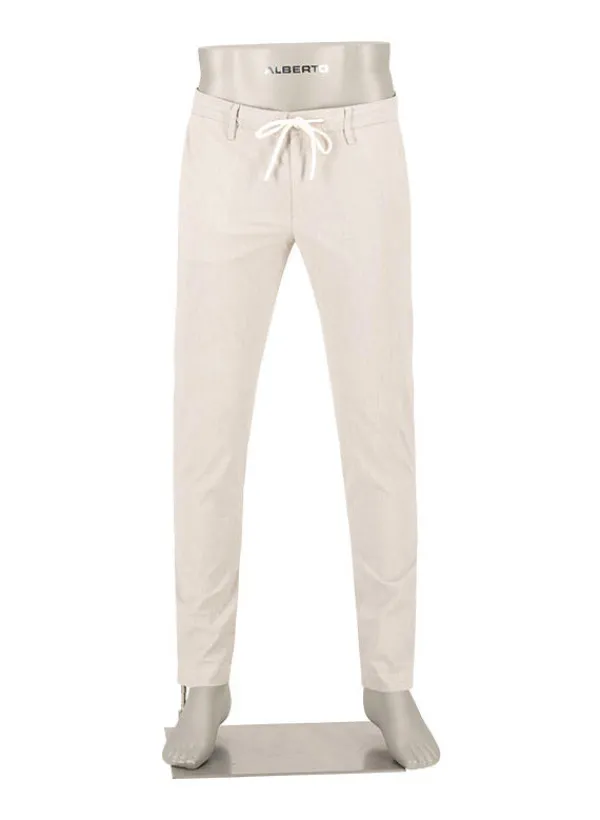 ALBERTO Hose Jump, Slim Fit, Baumwolle, beige gestreift^ Chino|Hosen