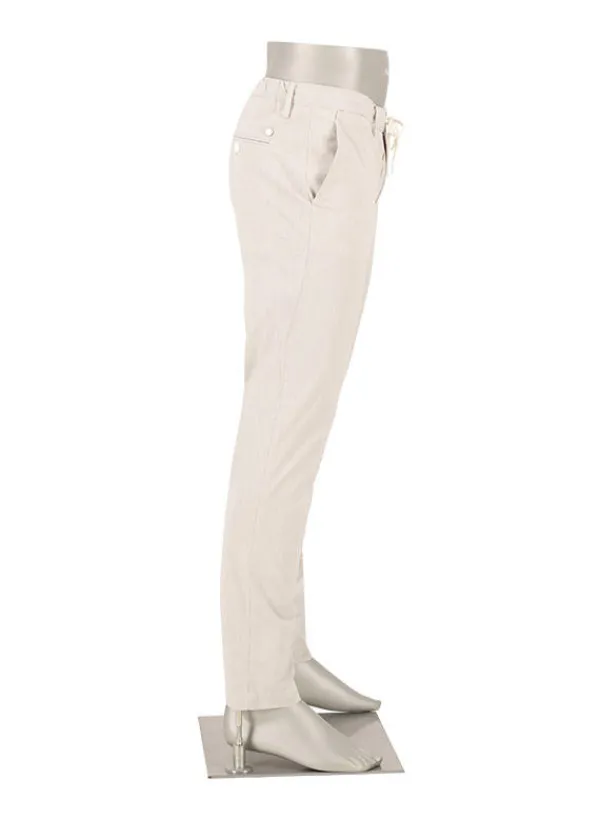 ALBERTO Hose Jump, Slim Fit, Baumwolle, beige gestreift^ Chino|Hosen