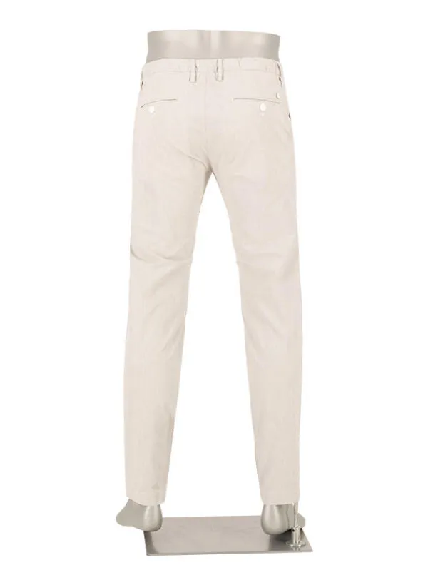 ALBERTO Hose Jump, Slim Fit, Baumwolle, beige gestreift^ Chino|Hosen