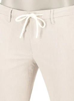 ALBERTO Hose Jump, Slim Fit, Baumwolle, beige gestreift^ Chino|Hosen