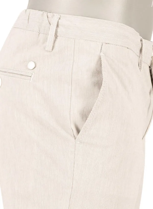 ALBERTO Hose Jump, Slim Fit, Baumwolle, beige gestreift^ Chino|Hosen