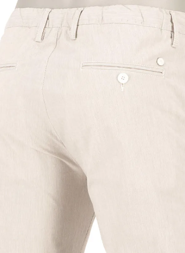 ALBERTO Hose Jump, Slim Fit, Baumwolle, beige gestreift^ Chino|Hosen