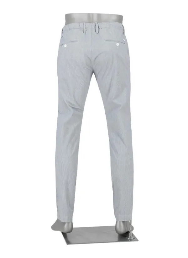 ALBERTO Hose Jump, Slim Fit, Baumwolle, grau gestreift^ Hosen|Chino