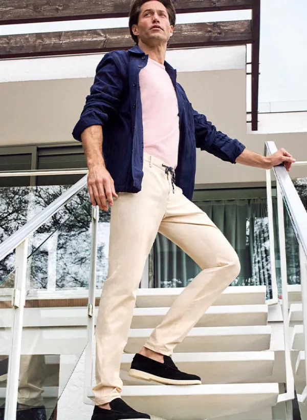 ALBERTO Hose Jump, Slim Fit, Baumwolle, ecru^ Hosen