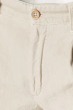 ALBERTO Hose Ken, Tapered Fit, Leinen, beige^ Hosen