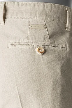 ALBERTO Hose Ken, Tapered Fit, Leinen, beige^ Hosen