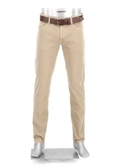 ALBERTO Hose Pipe, Regular Fit, Baumwolle, hellbeige^ Hosen