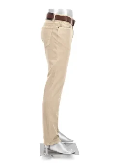 ALBERTO Hose Pipe, Regular Fit, Baumwolle, hellbeige^ Hosen