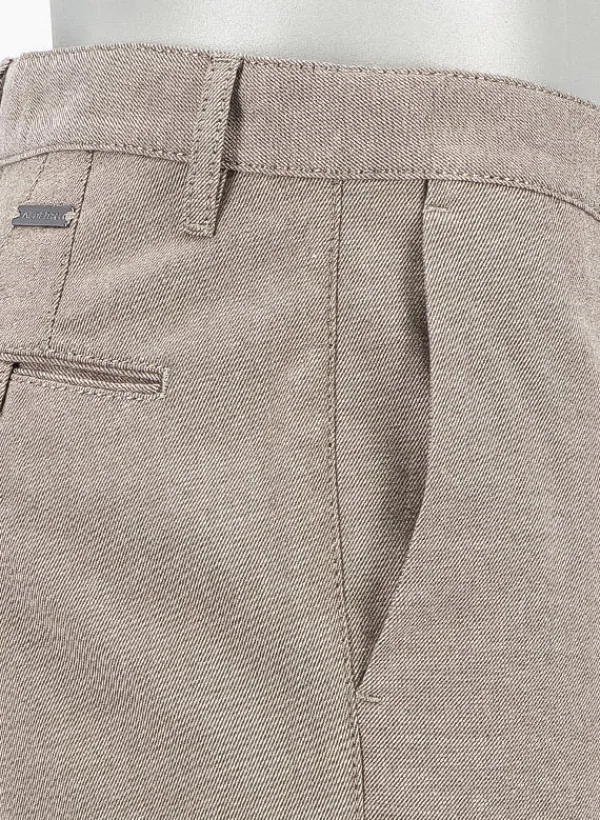 ALBERTO Hose Rob, Slim Fit, Baumwolle, braun meliert^ Hosen