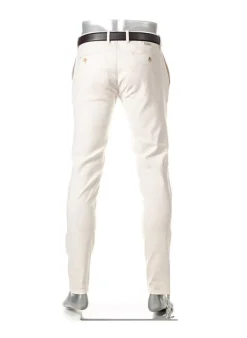 ALBERTO Hose Rob, Slim Fit, Baumwolle-Leinen, offwhite^ Alles Weiss|Smart Cotton