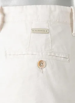 ALBERTO Hose Rob, Slim Fit, Baumwolle-Leinen, offwhite^ Alles Weiss|Smart Cotton