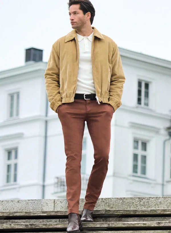 ALBERTO Hose Rob, Slim Fit, Baumwolle T400®, haselnuss^ Jeans