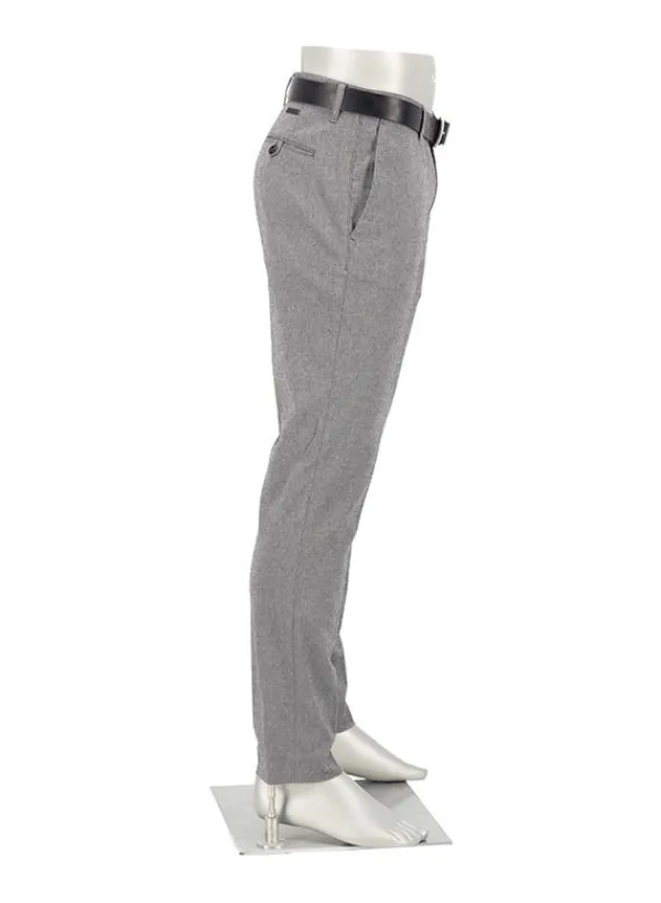 ALBERTO Hose Rob, Slim Fit, Baumwolle, grau meliert^ Hosen