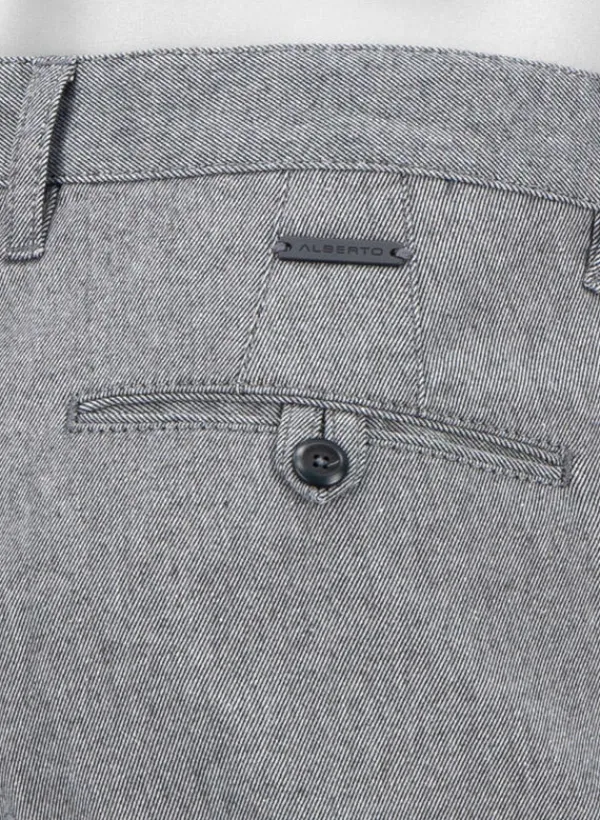 ALBERTO Hose Rob, Slim Fit, Baumwolle, grau meliert^ Hosen
