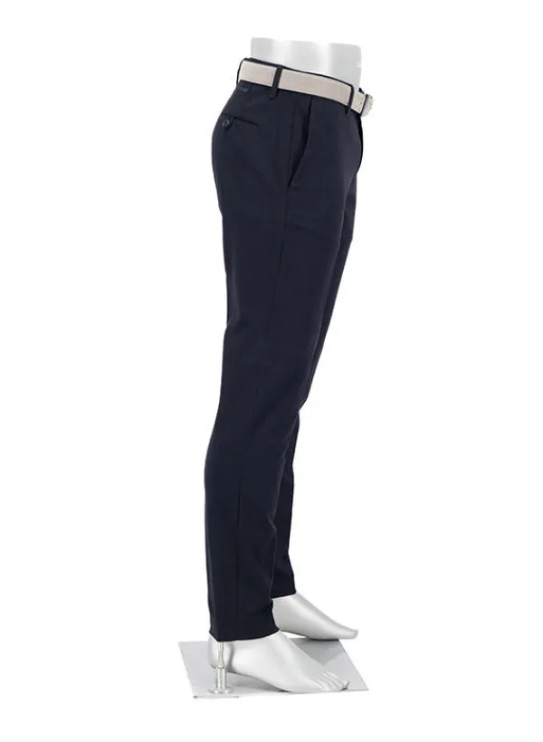 ALBERTO Hose Rob, Slim Fit, Baumwolle, dunkelblau^ Hosen
