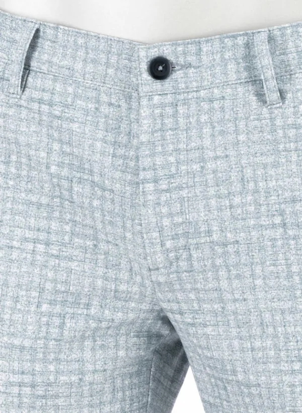 ALBERTO Hose Rob, Slim Fit, Jersey, hellgrau kariert^ Hosen