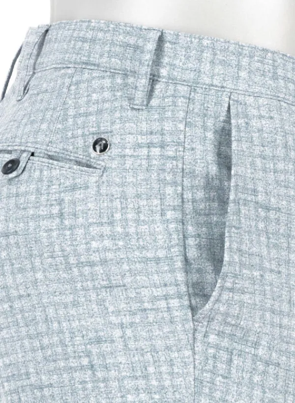 ALBERTO Hose Rob, Slim Fit, Jersey, hellgrau kariert^ Hosen