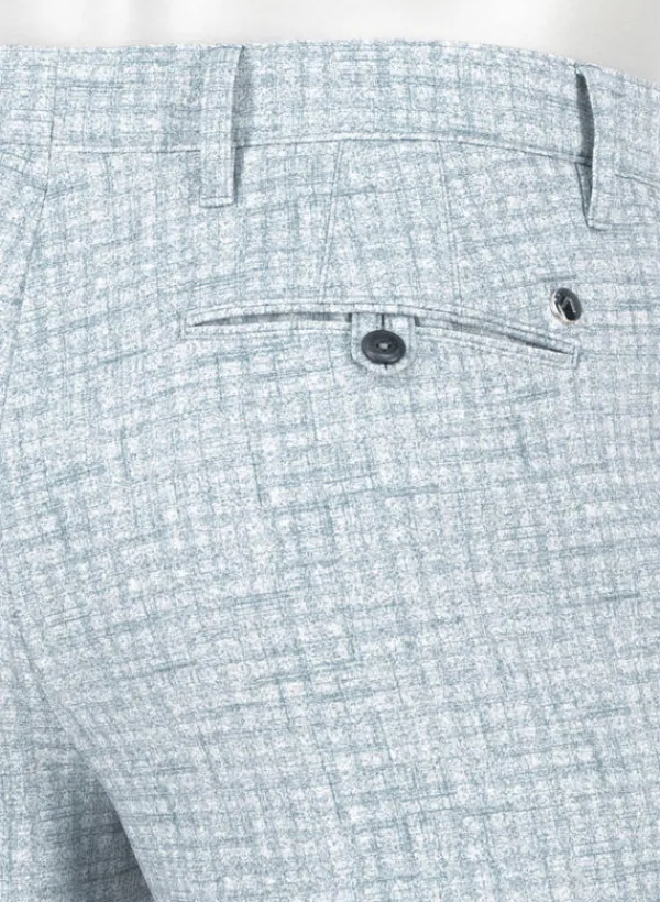 ALBERTO Hose Rob, Slim Fit, Jersey, hellgrau kariert^ Hosen