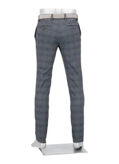 ALBERTO Hose Rob, Slim Fit, Jersey, grau kariert^ Hosen