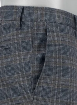 ALBERTO Hose Rob, Slim Fit, Jersey, grau kariert^ Hosen