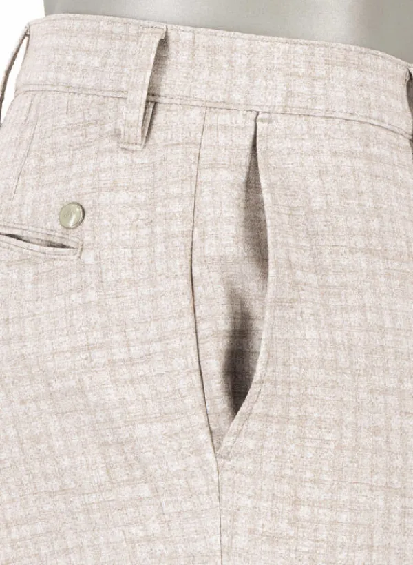 ALBERTO Hose Rob, Slim Fit, Jersey, taupe kariert^ Hosen