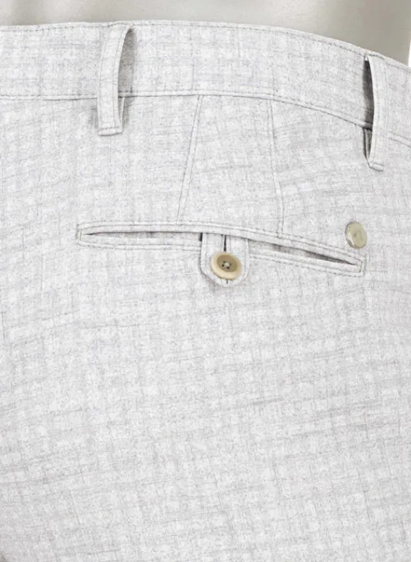 ALBERTO Hose Rob, Slim Fit, Jersey, hellgrau kariert^ Hosen