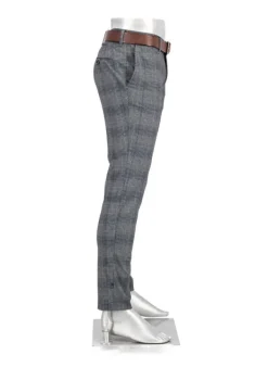 ALBERTO Hose Rob, Slim Fit, Jersey, grau kariert^ Hosen