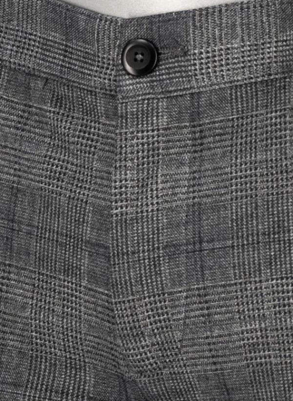 ALBERTO Hose Rob, Slim Fit, Jersey, grau kariert^ Hosen