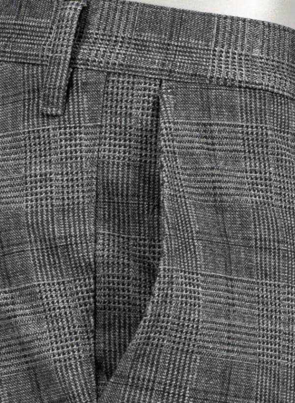 ALBERTO Hose Rob, Slim Fit, Jersey, grau kariert^ Hosen