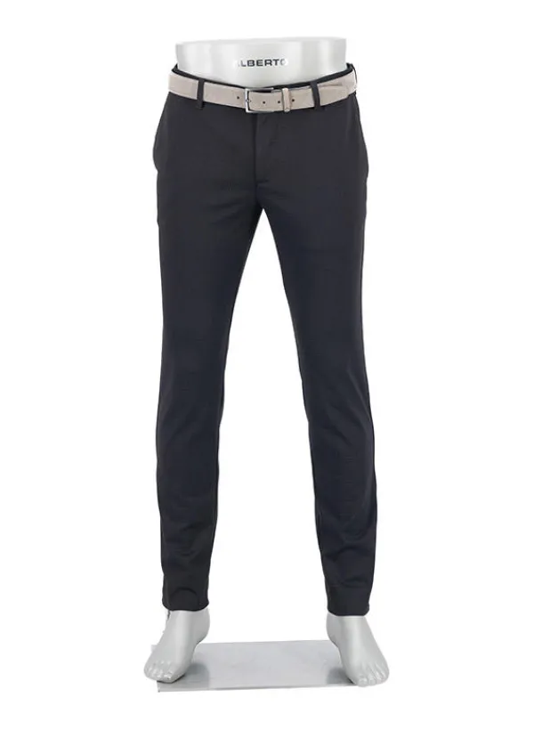 ALBERTO Hose Rob, Slim Fit, Jersey, schwarz^ Hosen
