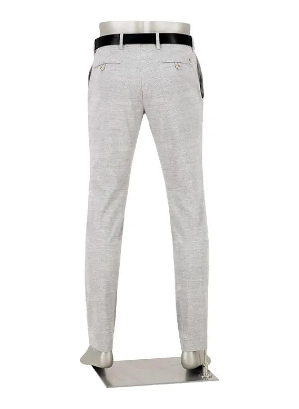 ALBERTO Hose Rob, Slim Fit, Jersey, grau gemustert^ Hosen
