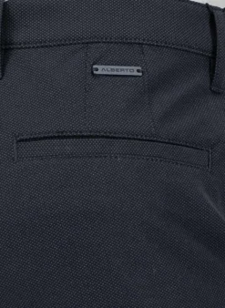 ALBERTO Hose Rob, Slim Fit, Mikrofaser wasserabweisend, navy meliert^ Hosen