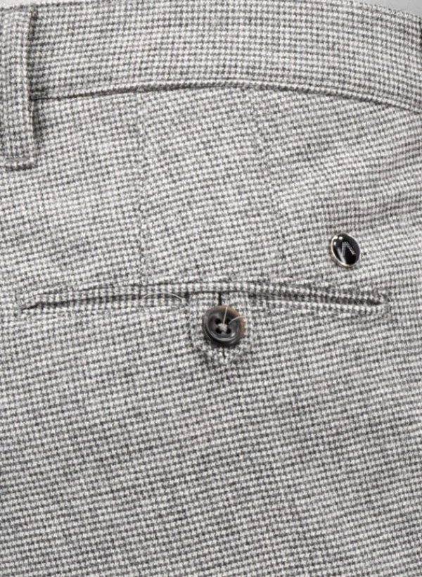 ALBERTO Hose, Slim Fit, Wolle waschbar, hellgrau meliert^ Hosen