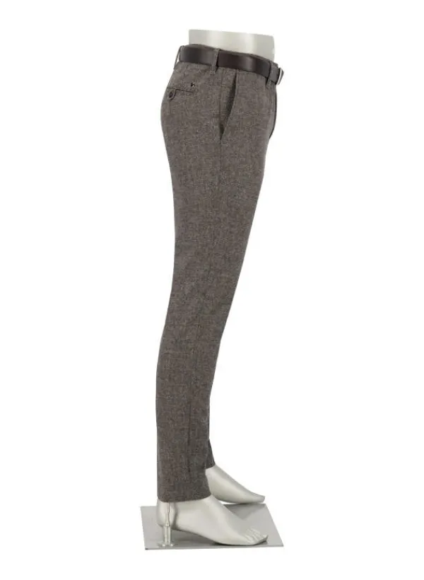 ALBERTO Hose, Slim Fit, Wolle waschbar, greige meliert^ Hosen