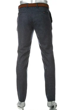 ALBERTO Hose, Slim Fit, Wolle waschbar, navy meliert^ Dressy|Hosen