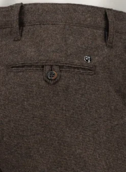 ALBERTO Hose, Slim Fit, Wolle waschbar, dunkelbraun meliert^ Hosen