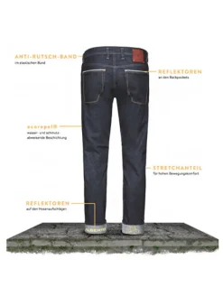 ALBERTO Jeans Bike, Regular Fit, Baumwoll-Stretch wasserabweisend 10oz, nachtblau^ Bike|Jeans