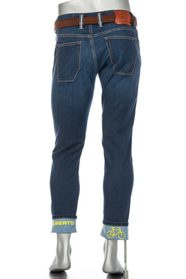 ALBERTO Jeans BikeSpeed, Slim Fit, Baumwoll-Stretch Coolmax®, mittelblau^ Bike|Jeans
