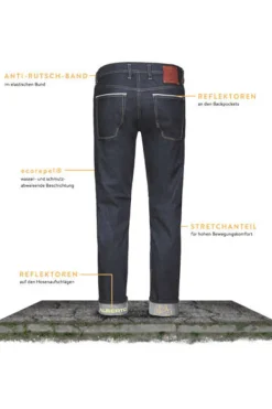 ALBERTO Jeans BikeSpeed, Slim Fit, Baumwoll-Stretch Coolmax®, mittelblau^ Bike|Jeans