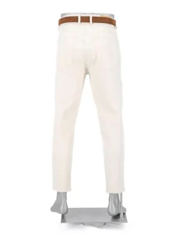 ALBERTO Jeans Jive, Wide Fit, Baumwoll-Stretch cropped, creme^ Alles Weiss|Jeans