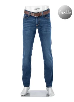 ALBERTO Jeans Pipe, Regular Fit, Baumwolle T400®, mittelblau^ Jeans|Premium Business Jeans