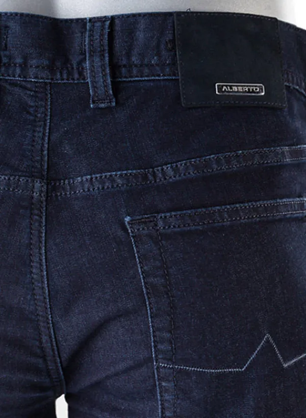 ALBERTO Jeans Pipe, Regular Fit, Baumwoll-Stretch COOLMAX®, dunkelblau^ Jeans|Premium Business Jeans