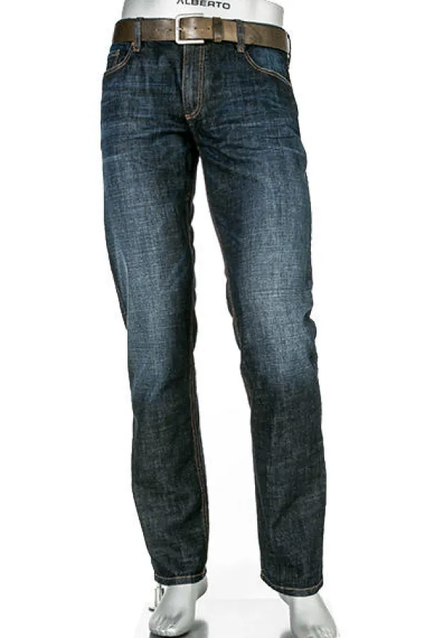 ALBERTO Jeans Pipe, Regular Fit, Baumwoll-Stretch 11oz, dunkelblau^ Jeans