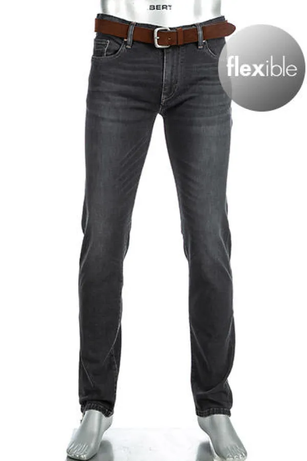 ALBERTO Jeans Pipe, Regular Fit, Baumwolle T400® 10oz, anthrazit^ Jeans