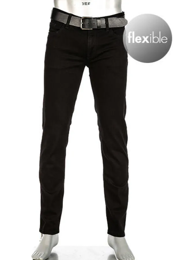 ALBERTO Jeans Pipe, Regular Fit, Baumwolle T400® 12oz, schwarz^ Jeans