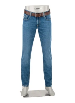 ALBERTO Jeans Slipe, Tapered Fit, Baumwoll-Stretch, blau^ Jeans