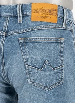 ALBERTO Jeans Slipe, Tapered Fit, Baumwoll-Stretch, hellblau^ Jeans