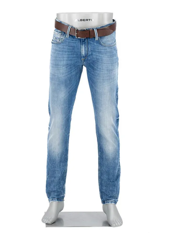 ALBERTO Jeans Slipe, Tapered Fit, Organic Denim, blau^ Jeans
