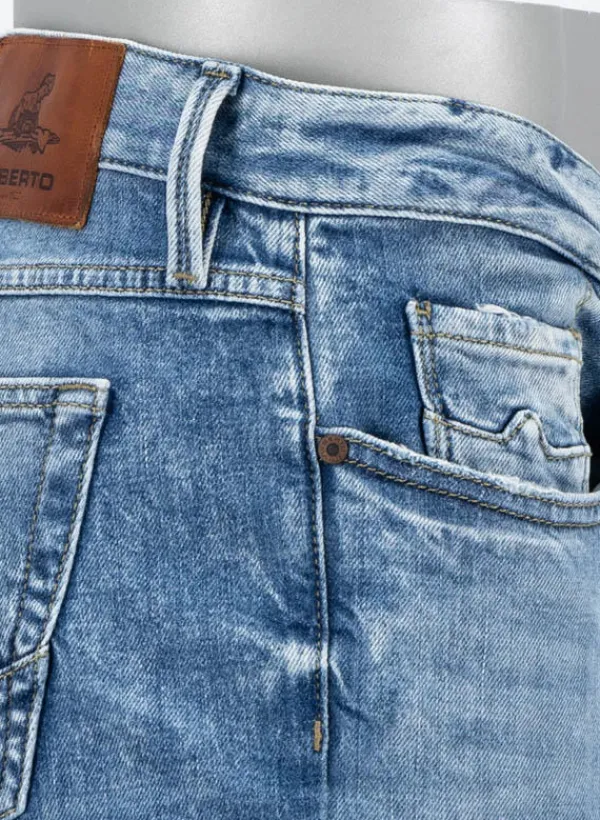 ALBERTO Jeans Slipe, Tapered Fit, Organic Denim, blau^ Jeans